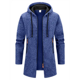 Men’s Hooded Polyester Jacket Regular Length Style Guide - Navy Blue / S