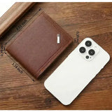 Unisex PU Leather Short Wallet Foldable with Note Compartment