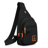Waterproof Leisure Outdoor Hiking Bike Shoulder Bag with Silt Pocket - black