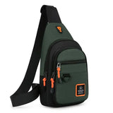 Waterproof Leisure Outdoor Hiking Bike Shoulder Bag with Silt Pocket - army green