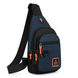 Waterproof Leisure Outdoor Hiking Bike Shoulder Bag with Silt Pocket - dark blue