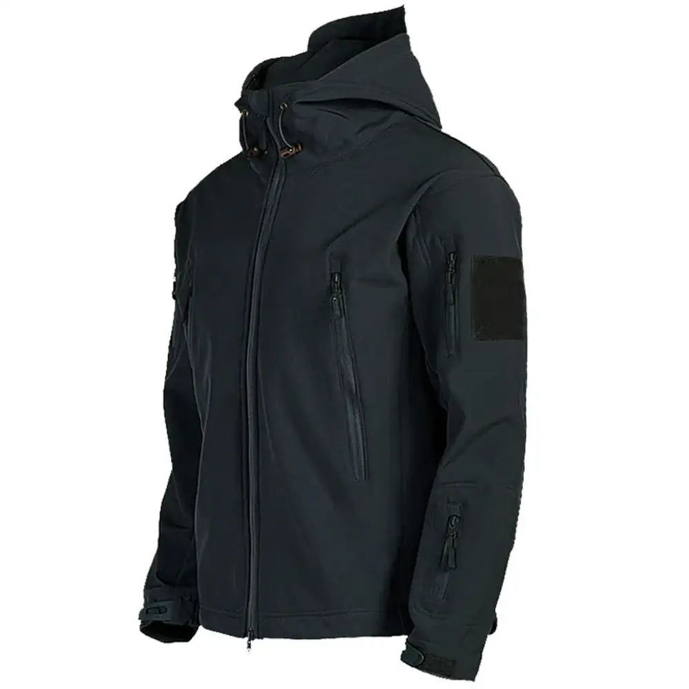 Men’s Military Soft Shell Jacket - Black SYP888 / 4XL 95-105KG