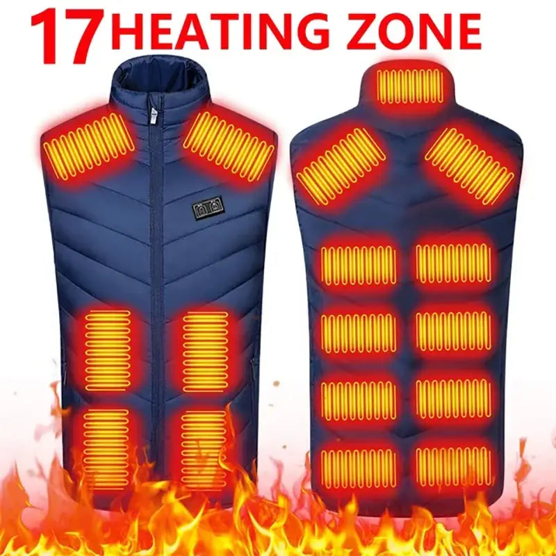 Men’s Polyester Thermal Power Stretch Jacket - 17 Areas Blue / Asian Size XXL