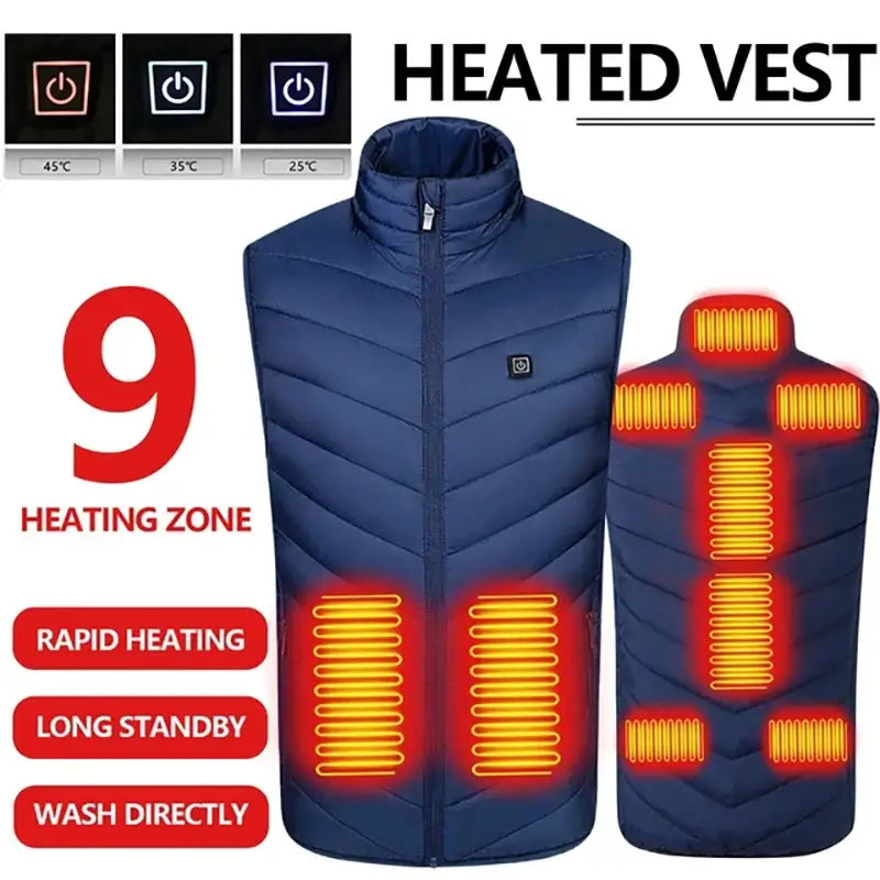 Men’s Polyester Thermal Power Stretch Jacket - 9 Areas Blue / Asian Size S