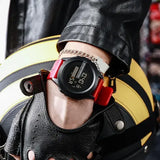 Men Sport Digital Watch LED Display Silicone Band Waterproof