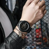 Men Sport Digital Watch LED Display Silicone Band Waterproof