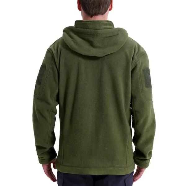 Men’s Tactical Fleece Jacket – Winter Hooded Military Outdoor Coat
