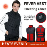 Mens Winter Smart Heated Vest USB Powered for Outdoor Cold Weather
