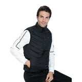 Mens Winter Smart Heated Vest USB Powered for Outdoor Cold Weather - black / L