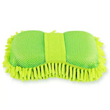 Microfiber Car Washer Sponge Cleaning Car Care Detailing Brushes Washing Towel Auto Gloves Styling Accessories - green