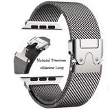 Milanese Loop Apple Watch Band Ultra 49mm Durable Style - Titanium colour / 38 40 41 S10 42mm