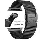 Milanese Loop Apple Watch Band Ultra 49mm Durable Style - black / 42 44 45 46 49mm