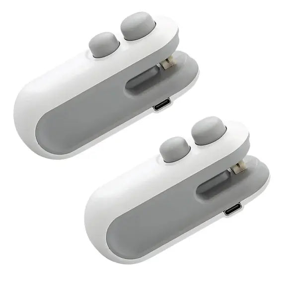 Rechargeable Mini Bag Sealer and Portable Heat Sealer for Food Bags - 2PCS White