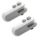 Rechargeable Mini Bag Sealer and Portable Heat Sealer for Food Bags - 2PCS White