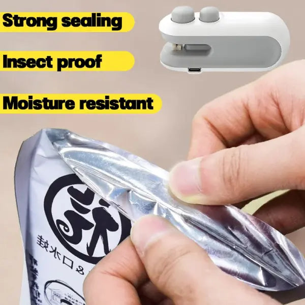 Rechargeable Mini Bag Sealer and Portable Heat Sealer for Food Bags