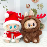 Mini Doll’S Clothes Outfit Accessories For Labubu Idol V1 V2 Christmas Cookie Man Sweater Hat New Year Clothes Gift