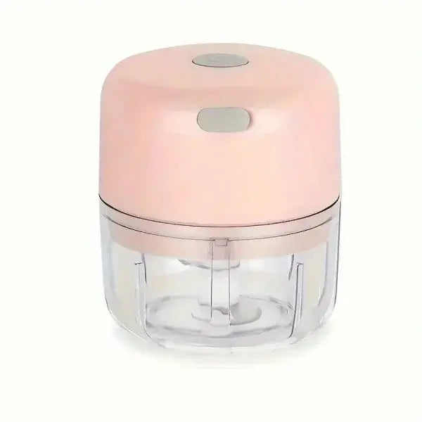 Mini Electric Chopper USB Rechargeable Garlic and Vegetable Chopper - Pink 100ML