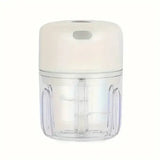 Mini Electric Chopper USB Rechargeable Garlic and Vegetable Chopper - White 250ML