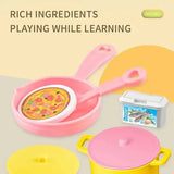 Mini Kitchen Counter Play Set DIY Simulated Cooking Food Tableware Play House Role Play Pretend Game Toy Gift Kid Boy