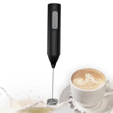 Mini Milk Frother USB Rechargeable Coffee Whisk – 3 Speeds Foam Maker - black / <0.5L