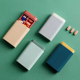Portable Weekly Pill Organizer - Mini 7-Day Travel Vitamin Box with 6 Compartments for Medicine & Fish Oil