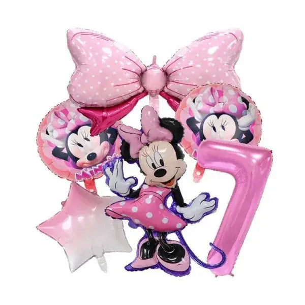 Minnie Mouse Decorations for Enchanting Disney Birthday Celebrations - 6pcs set 7