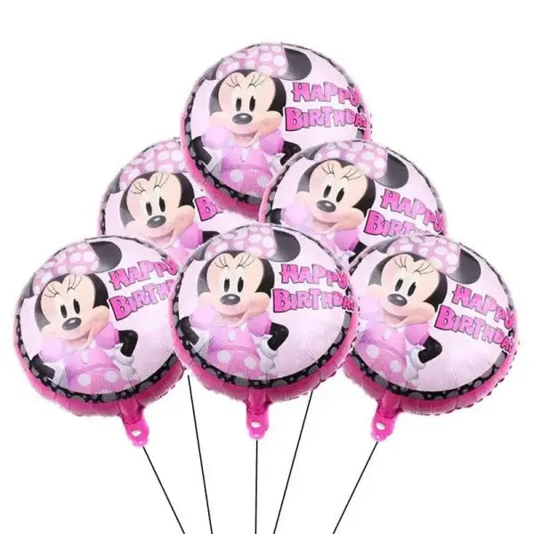 Minnie Mouse Decorations for Enchanting Disney Birthday Celebrations - 6pcs D