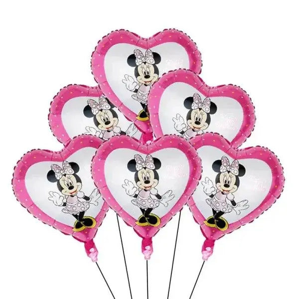 Minnie Mouse Decorations for Enchanting Disney Birthday Celebrations - 6pcs E