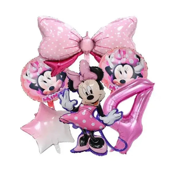 Minnie Mouse Decorations for Enchanting Disney Birthday Celebrations - 6pcs set 4