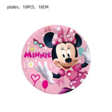 Minnie Mouse Decorations for Enchanting Disney Birthday Celebrations - 10pcs 7inch Plates
