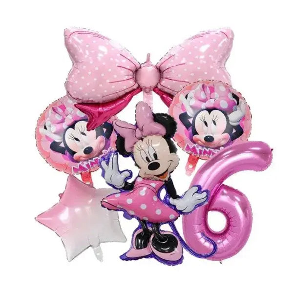 Minnie Mouse Decorations for Enchanting Disney Birthday Celebrations - 6pcs set 6
