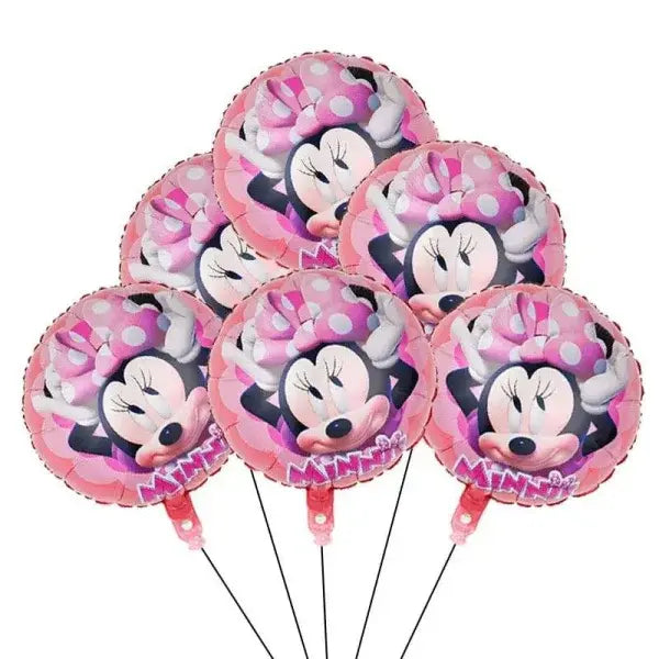 Minnie Mouse Decorations for Enchanting Disney Birthday Celebrations - 6pcs C