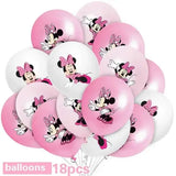 Minnie Mouse Decorations for Enchanting Disney Birthday Celebrations - 18pcs Balloons