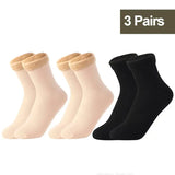 Miraly Women’s Thick Casual Low Tube Socks 10 Pair Pack - 3Pairs Black Beige