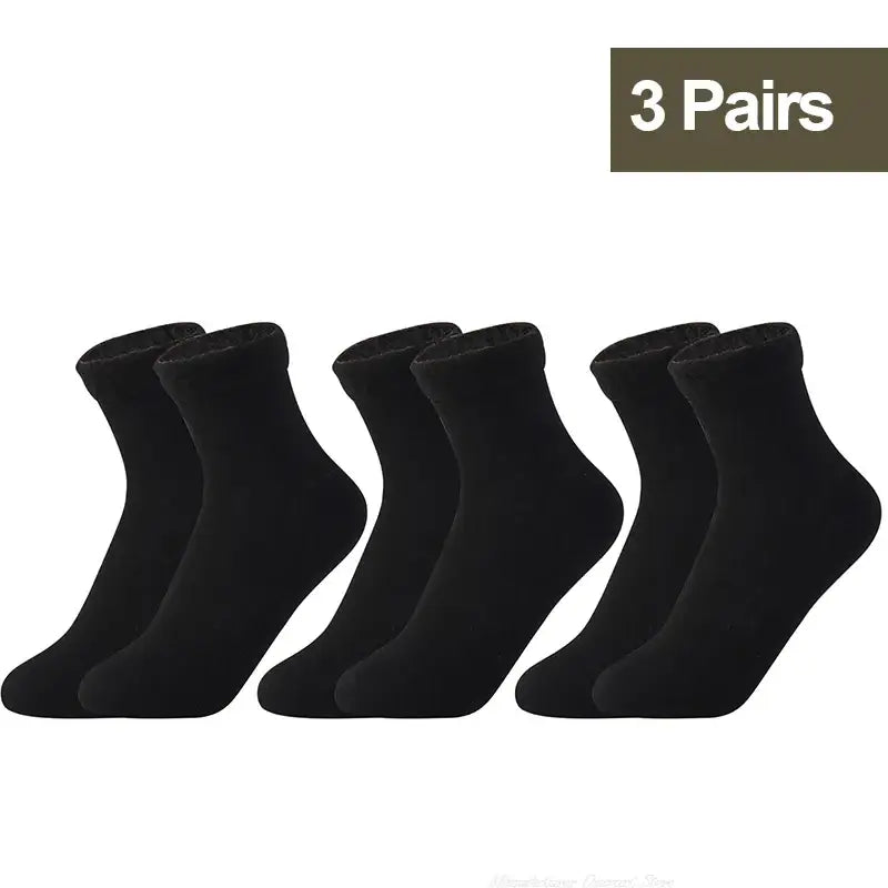 Miraly Women’s Thick Casual Low Tube Socks 10 Pair Pack - 3Pairs Black