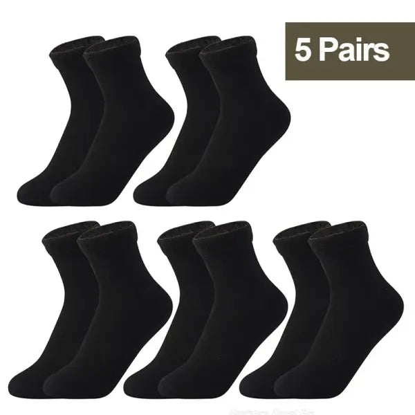 Miraly Women’s Thick Casual Low Tube Socks 10 Pair Pack - 5Pairs Black
