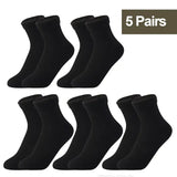 Miraly Women’s Thick Casual Low Tube Socks 10 Pair Pack - 5Pairs Black