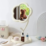 Mirror Desktop Flower Mirrors Creative Dormitory Desktop Online Celebrity Gao Yan Value Mirrors for Bedroom Home Decor