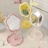 Mirror Desktop Flower Mirrors Creative Dormitory Desktop Online Celebrity Gao Yan Value Mirrors for Bedroom Home Decor