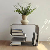 Modern Scandinavian Metal Coffee Table Living Room Furniture Sleek Side Table Minimalist Storage for Magazines and Books