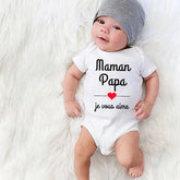 Mom & Dad I Love You” Baby Bodysuit – Newborn Boys & Girls Outfit Mother’s & Father’s Day Gift