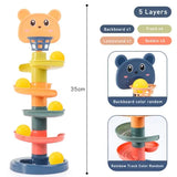 Montessori Toys Baby Track Rolling Ball Children Sensory Toy - 5 layers
