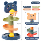 Montessori Toys Baby Track Rolling Ball Children Sensory Toy - 3 layers