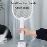 Foldable Mosquito Killer Racket ABS Insect Zapper - WHITE