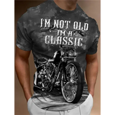 Motorcycle T-shirt Men 3D Print Short Sleeve Vintage Classics TShirt For Mens Street Ride Biker Shirts Tops Oversized