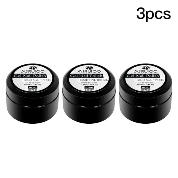Clear Solid Nail Building Gel for Bubble-free Application - Q57007 3pcs