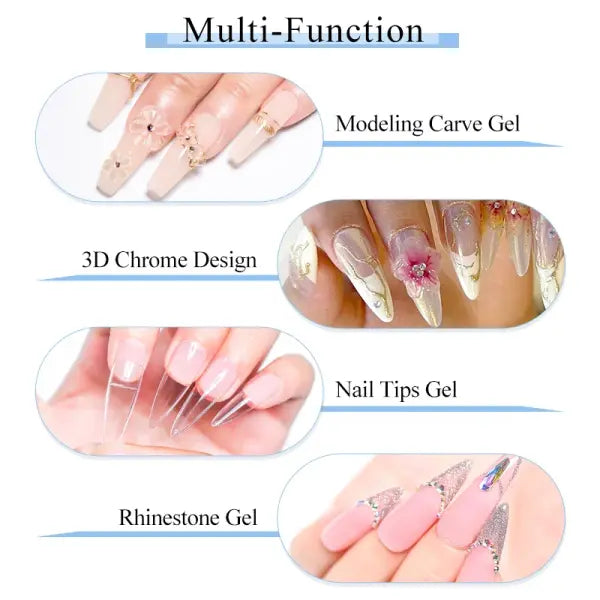 Clear Solid Nail Building Gel for Bubble-free Application