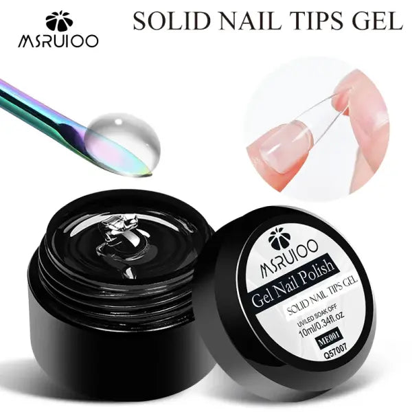 Clear Solid Nail Building Gel for Bubble-free Application