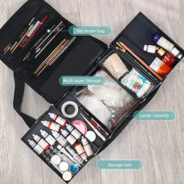 Multi-Layer Tool Kit Storage Case for Manicure and Cosmetics