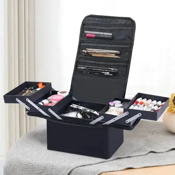 Multi-Layer Tool Kit Storage Case for Manicure and Cosmetics